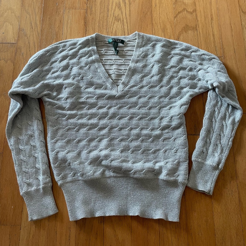 Ralph Lauren metallic silver sweater